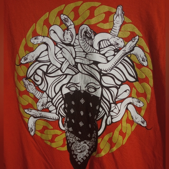 Orange Crooks & Castles Medusa Tshirt - Picture 2 of 5